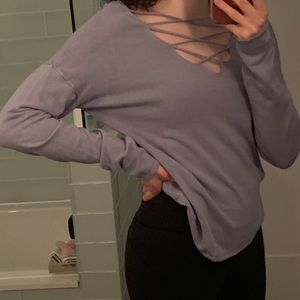 Blue long sleeve v-neck :)